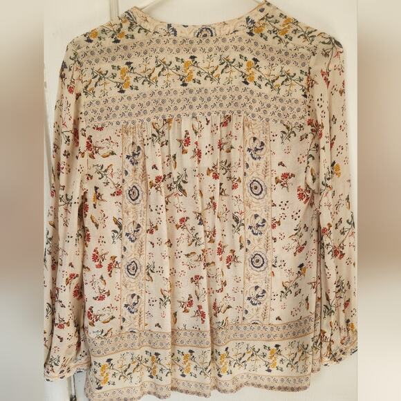 Lucky Brand Sheer Floral Boho Shirt XS NWT - Picture 6 of 9